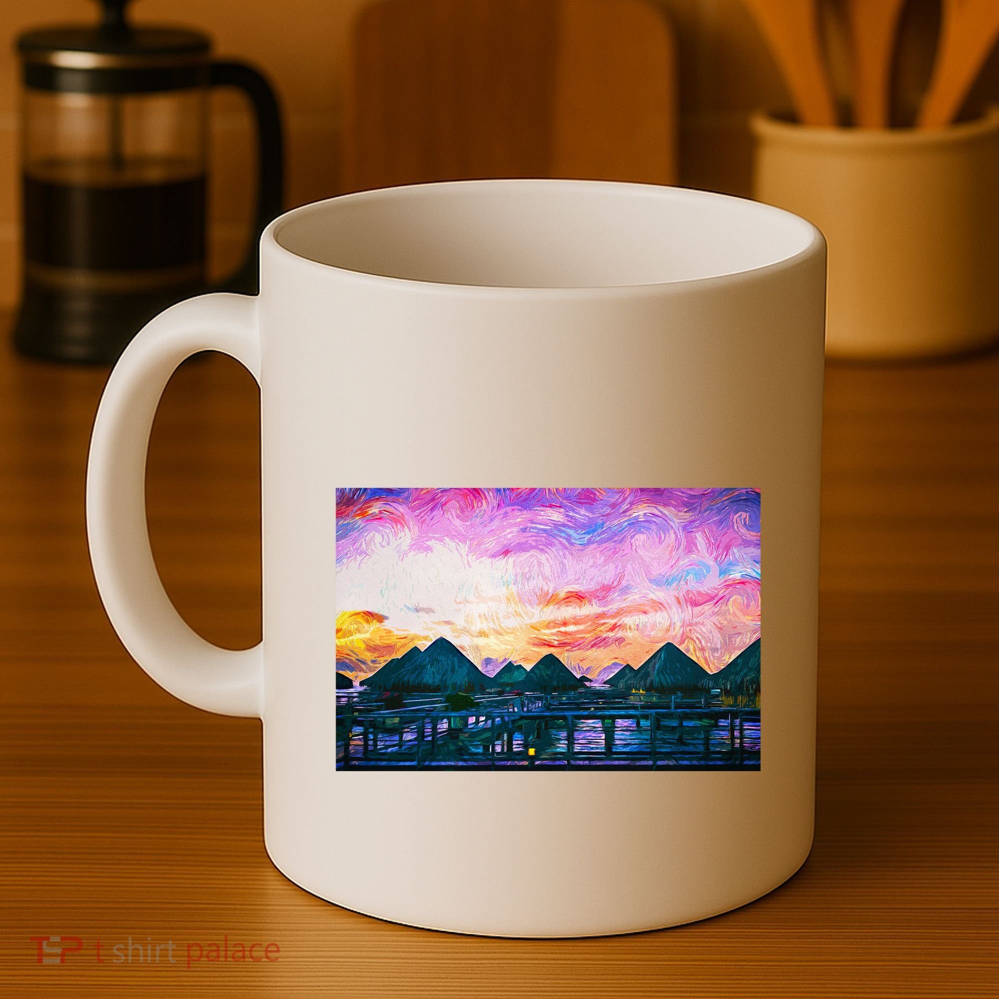 Bora Bora Oceania Oil Paint Coffee Mug