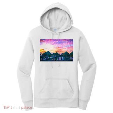 Bora Bora Oceania Oil Paint Women's Hoodie