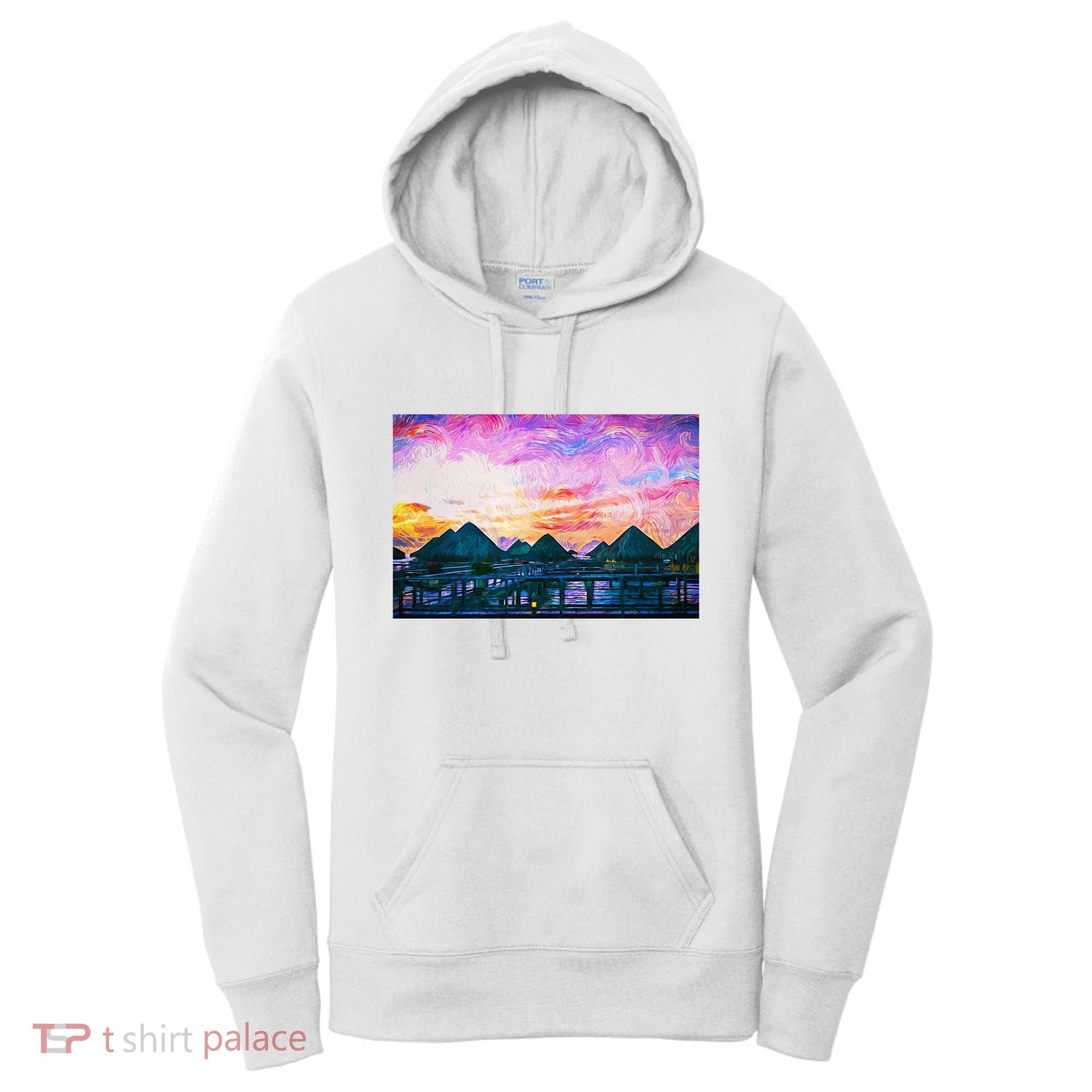 Bora Bora Oceania Oil Paint Women's Hoodie
