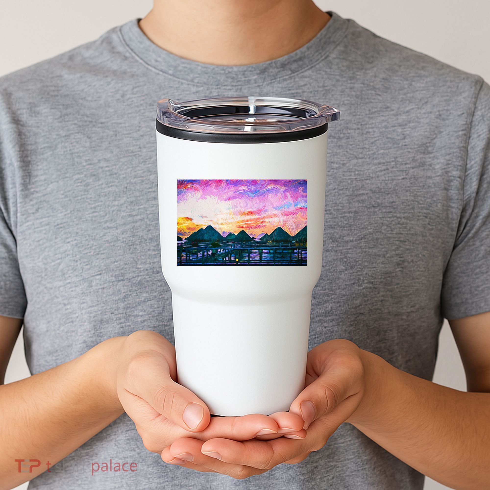 Bora Bora Oceania Oil Paint Tumbler