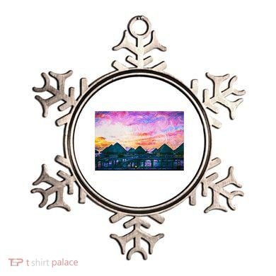 Bora Bora Oceania Oil Paint Ornament