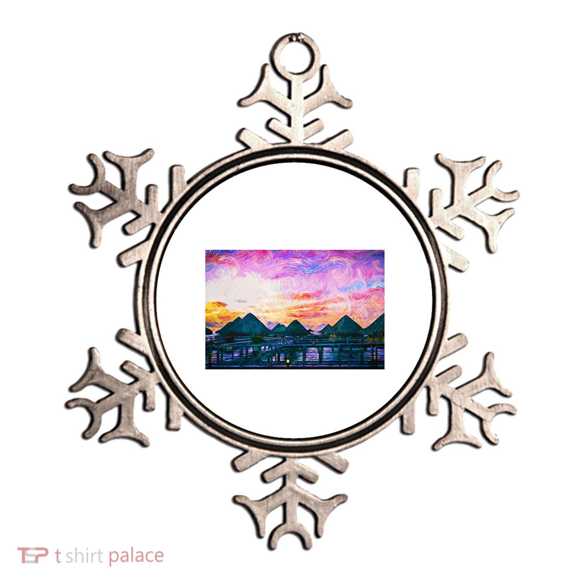 Bora Bora Oceania Oil Paint Ornament