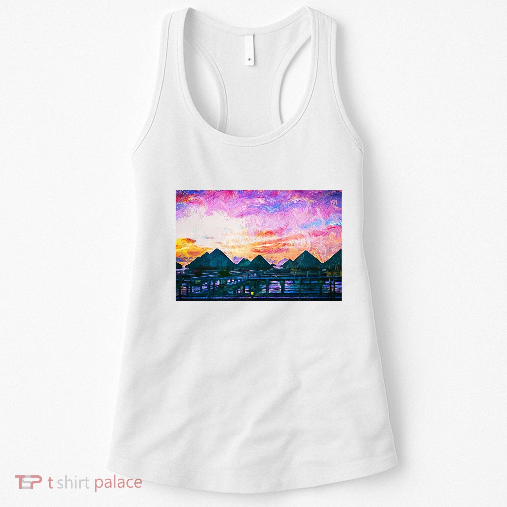 Bora Bora Oceania Oil Paint Women's Tank Top