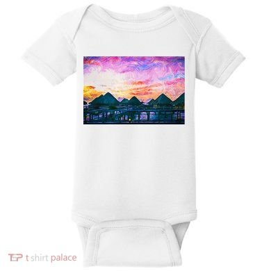 Bora Bora Oceania Oil Paint Baby Bodysuit