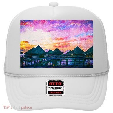 Bora Bora Oceania Oil Paint Hat