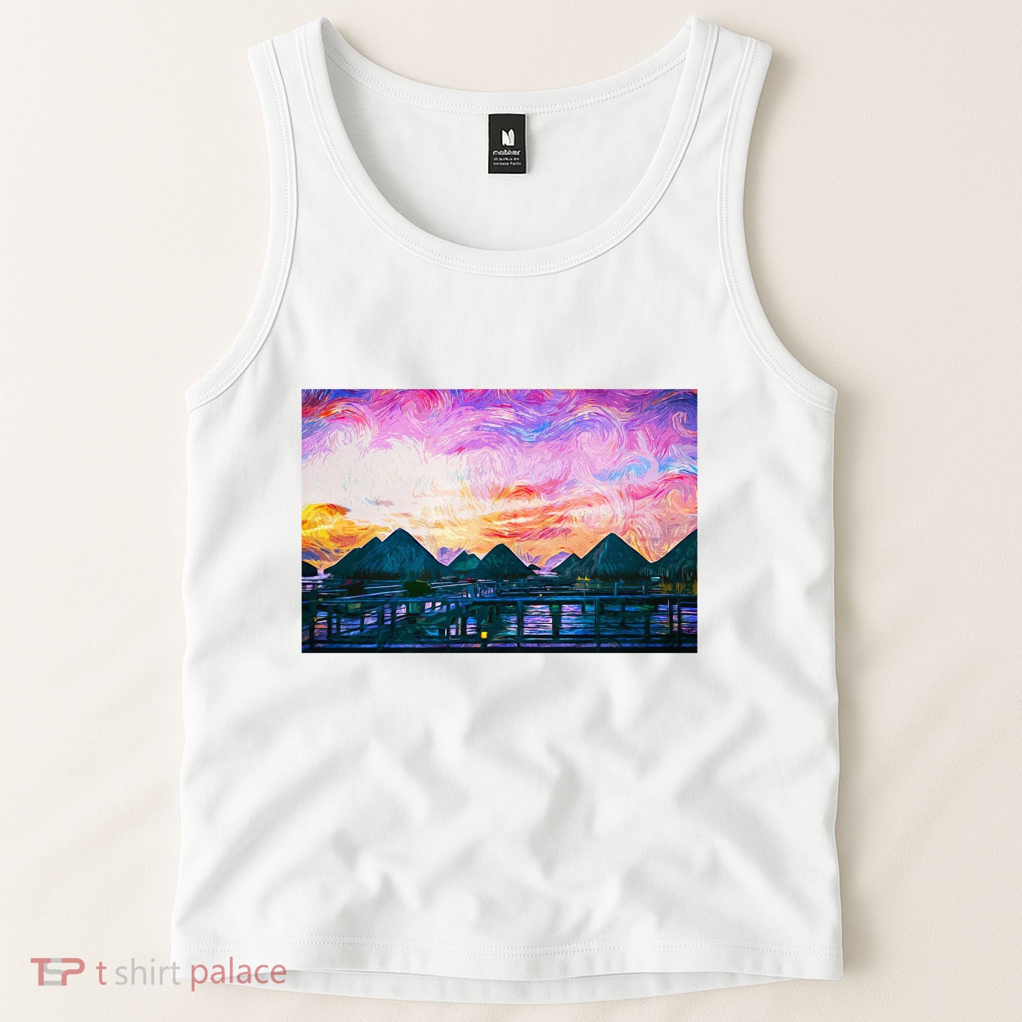 Bora Bora Oceania Oil Paint Tank Top