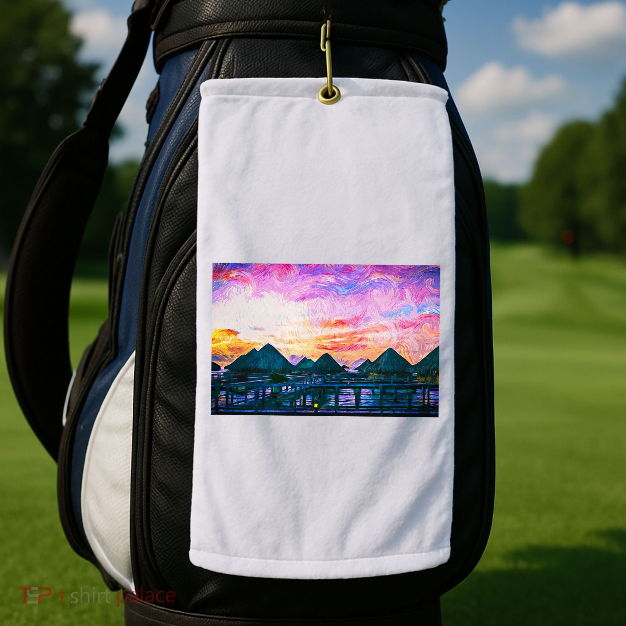 Bora Bora Oceania Oil Paint Golf Towel