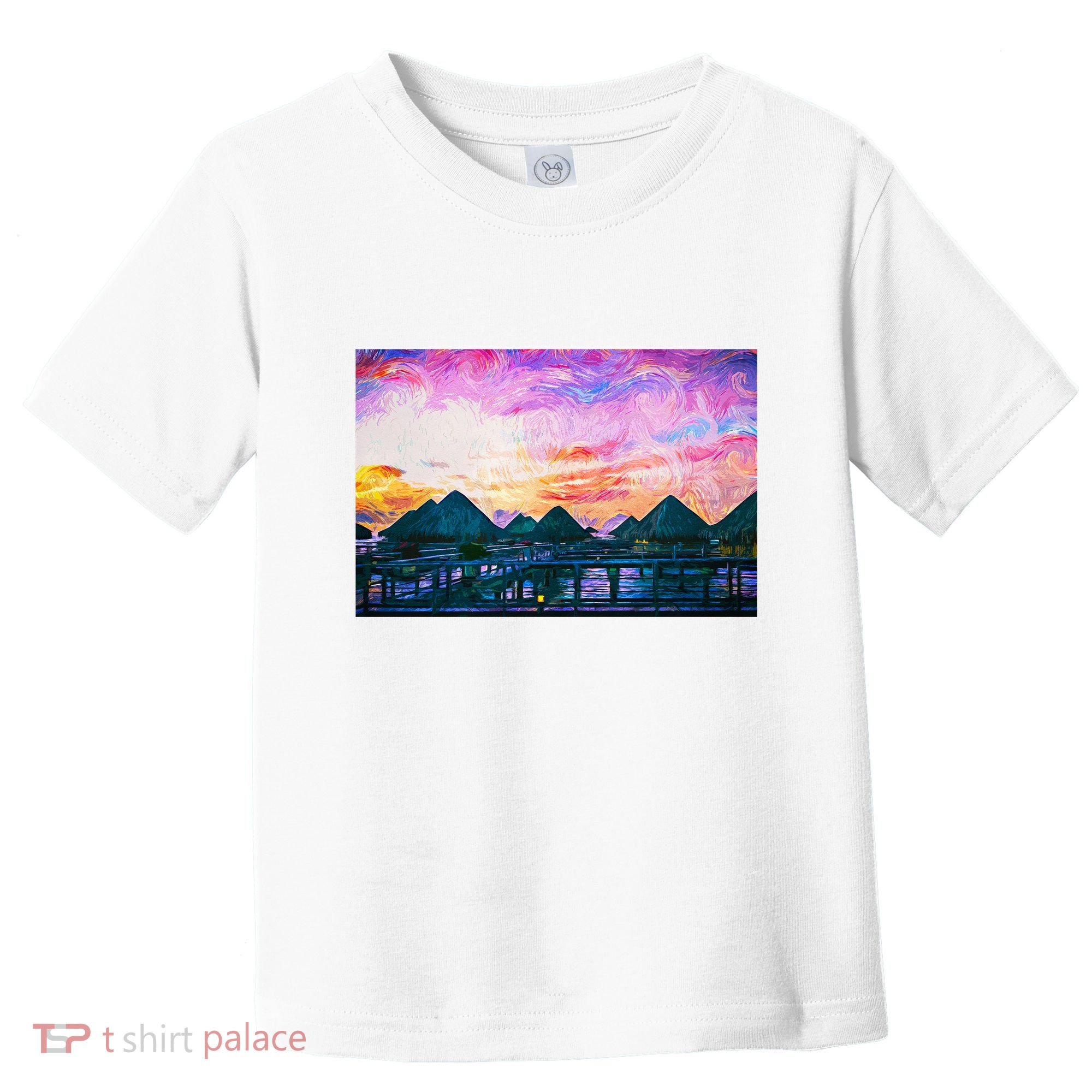 Bora Bora Oceania Oil Paint Toddler T-Shirt