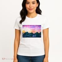 Bora Bora Oceania Oil Paint Women's T-Shirt thumb 4