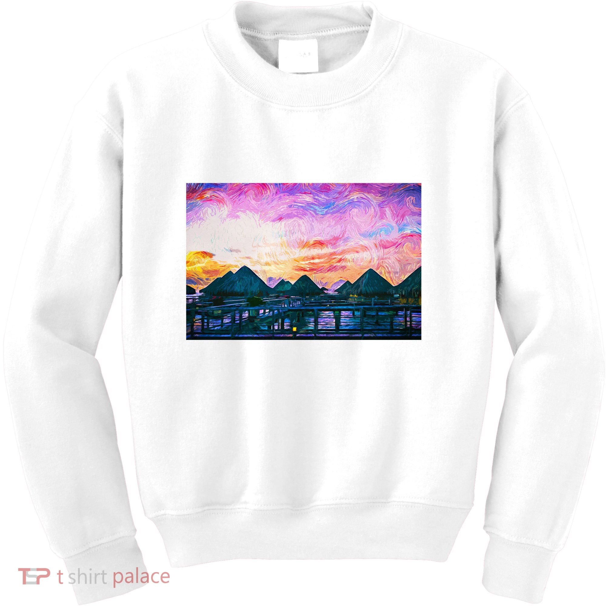 Bora Bora Oceania Oil Paint Kids Sweatshirt