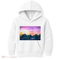 Bora Bora Oceania Oil Paint Kids Hoodie thumb 0