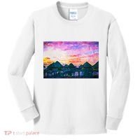 Bora Bora Oceania Oil Paint Kids Long Sleeve Shirt thumb 0