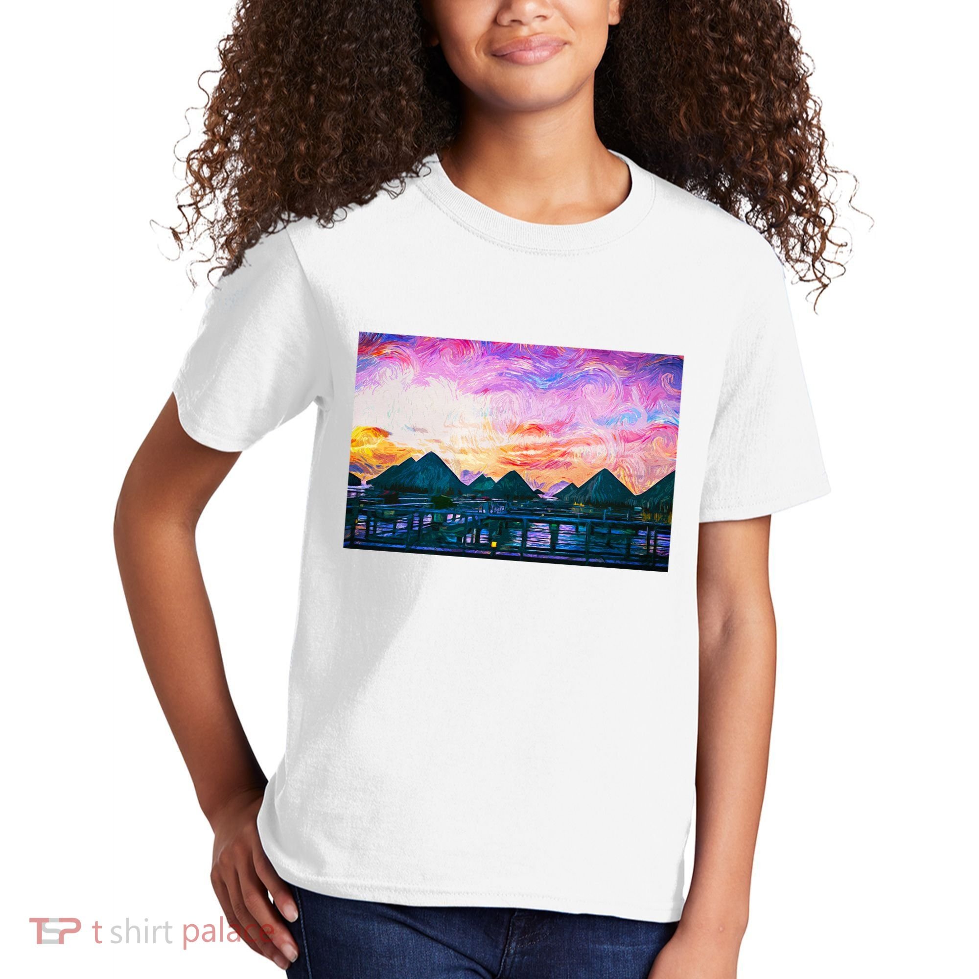 Bora Bora Oceania Oil Paint Kids T-Shirt