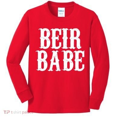Beir Babe Oktoberfest Funny Kids Long Sleeve Shirt