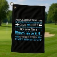 Big Ball Of Wibbly Wobbly Timey Wimey Golf Towel thumb 1
