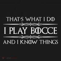 Bocce Ball Player Funny Gift I Play Bocce And I Know Things Funny Gift Women's Hoodie thumb 2