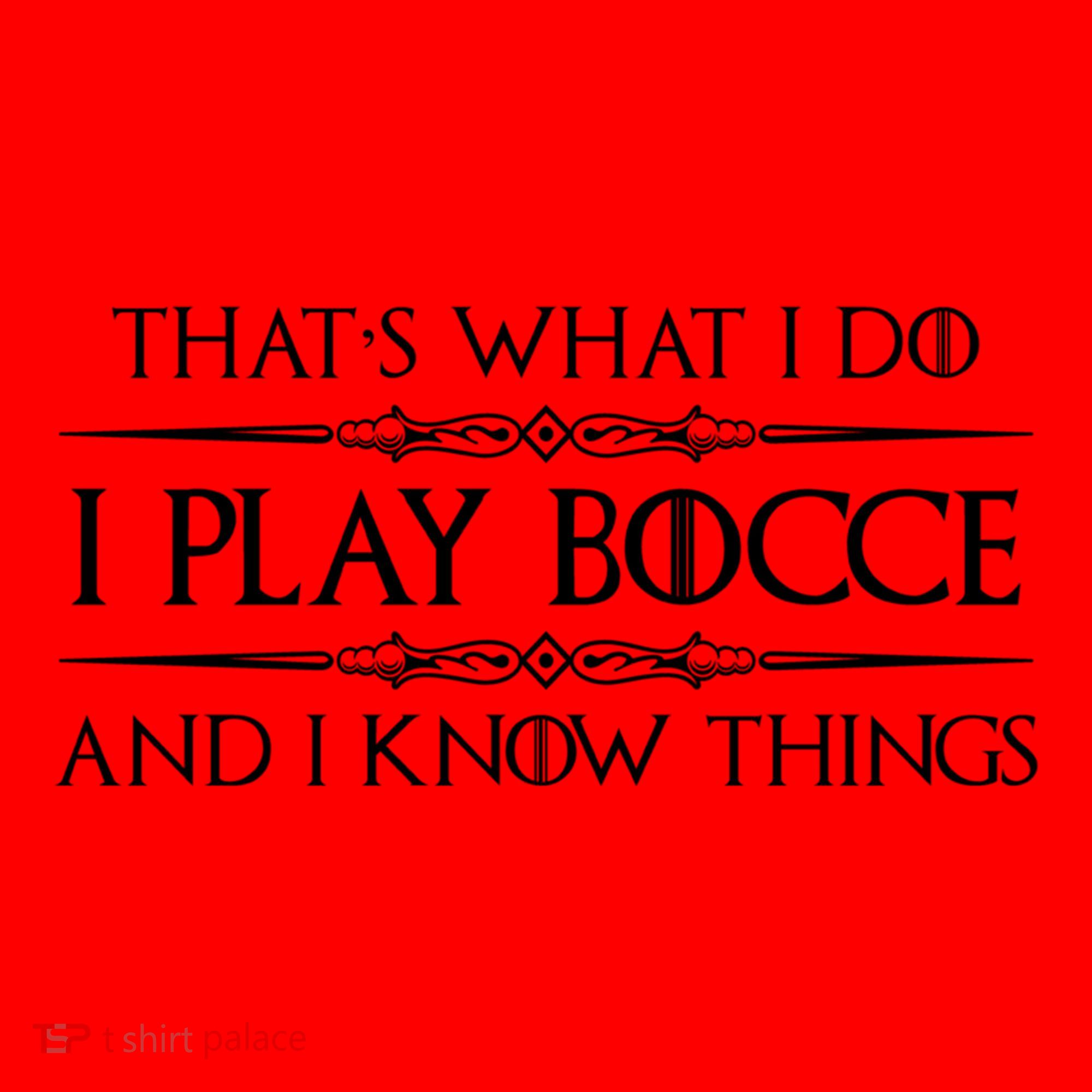 Bocce Ball Player Funny Gift I Play Bocce And I Know Things Funny Gift Santa Hat