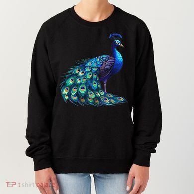 Beautiful Blue Peacock Teal Feathers Bird Lover Women Women's Sweatshirt