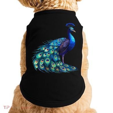 Beautiful Blue Peacock Teal Feathers Bird Lover Women Doggie Tank