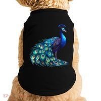 Beautiful Blue Peacock Teal Feathers Bird Lover Women Doggie Tank thumb 0