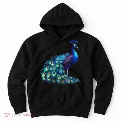 Beautiful Blue Peacock Teal Feathers Bird Lover Women Hoodie