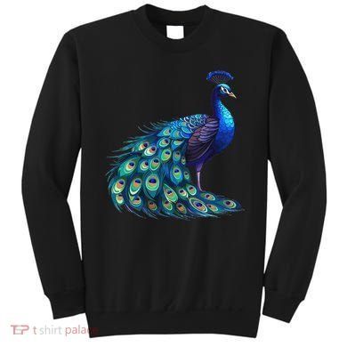 Beautiful Blue Peacock Teal Feathers Bird Lover Women Sweatshirt
