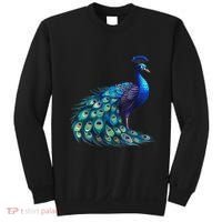 Beautiful Blue Peacock Teal Feathers Bird Lover Women Sweatshirt thumb 0