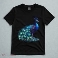Beautiful Blue Peacock Teal Feathers Bird Lover Women T-Shirt thumb 5