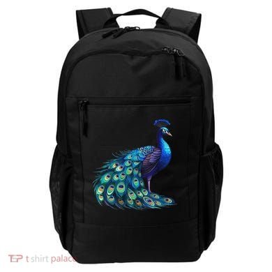 Beautiful Blue Peacock Teal Feathers Bird Lover Women Backpack