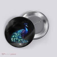Beautiful Blue Peacock Teal Feathers Bird Lover Women Button thumb 0