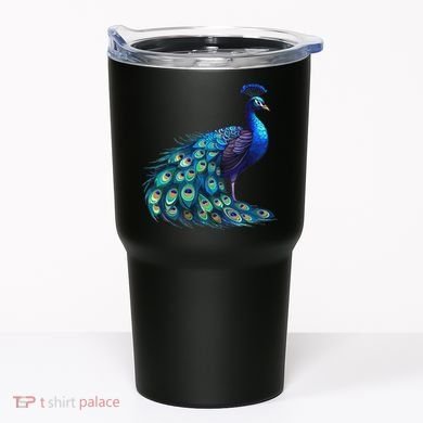 Beautiful Blue Peacock Teal Feathers Bird Lover Women Tumbler