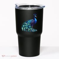 Beautiful Blue Peacock Teal Feathers Bird Lover Women Tumbler thumb 0