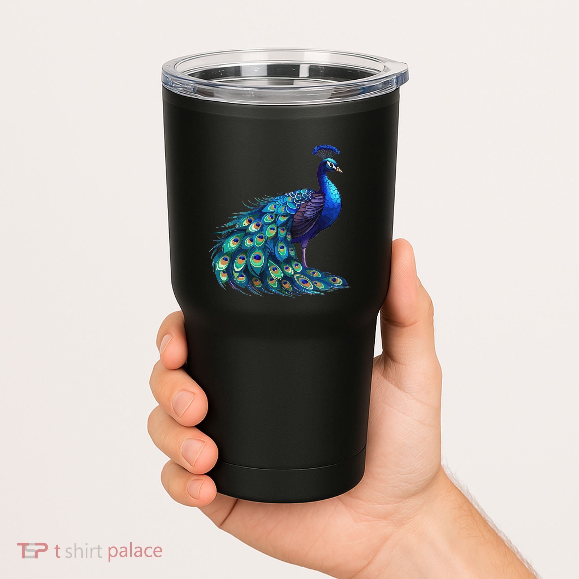 Beautiful Blue Peacock Teal Feathers Bird Lover Women Tumbler