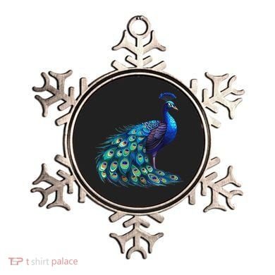 Beautiful Blue Peacock Teal Feathers Bird Lover Women Ornament