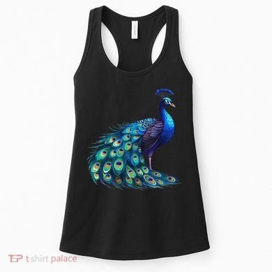 Beautiful Blue Peacock Teal Feathers Bird Lover Women Women's Tank Top