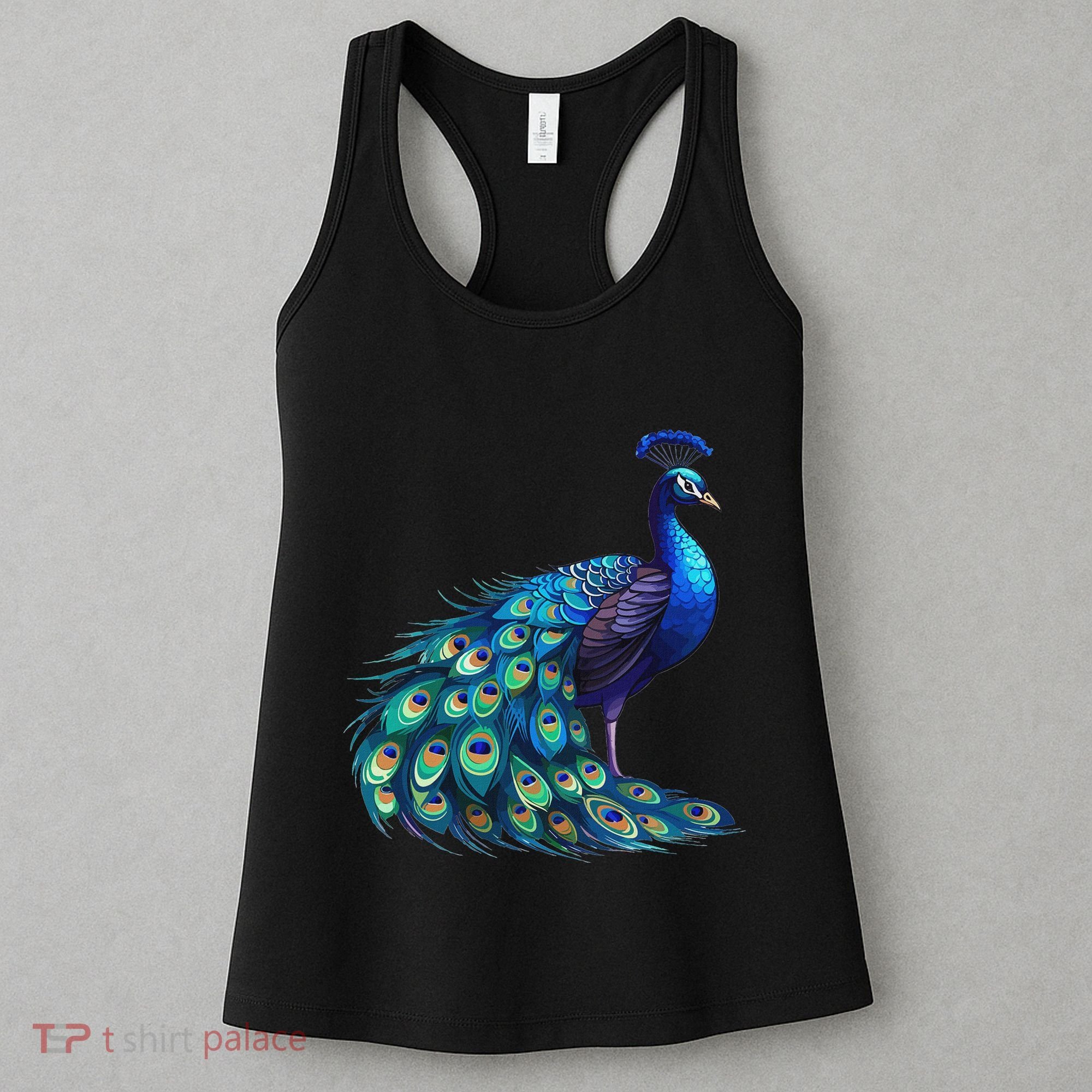 Beautiful Blue Peacock Teal Feathers Bird Lover Women Women's Tank Top