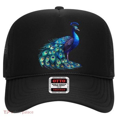 Beautiful Blue Peacock Teal Feathers Bird Lover Women Hat