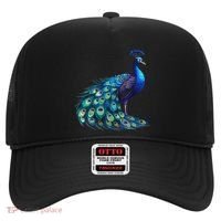 Beautiful Blue Peacock Teal Feathers Bird Lover Women Hat thumb 0