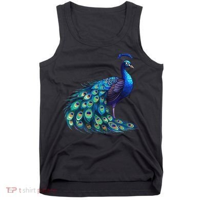 Beautiful Blue Peacock Teal Feathers Bird Lover Women Tank Top