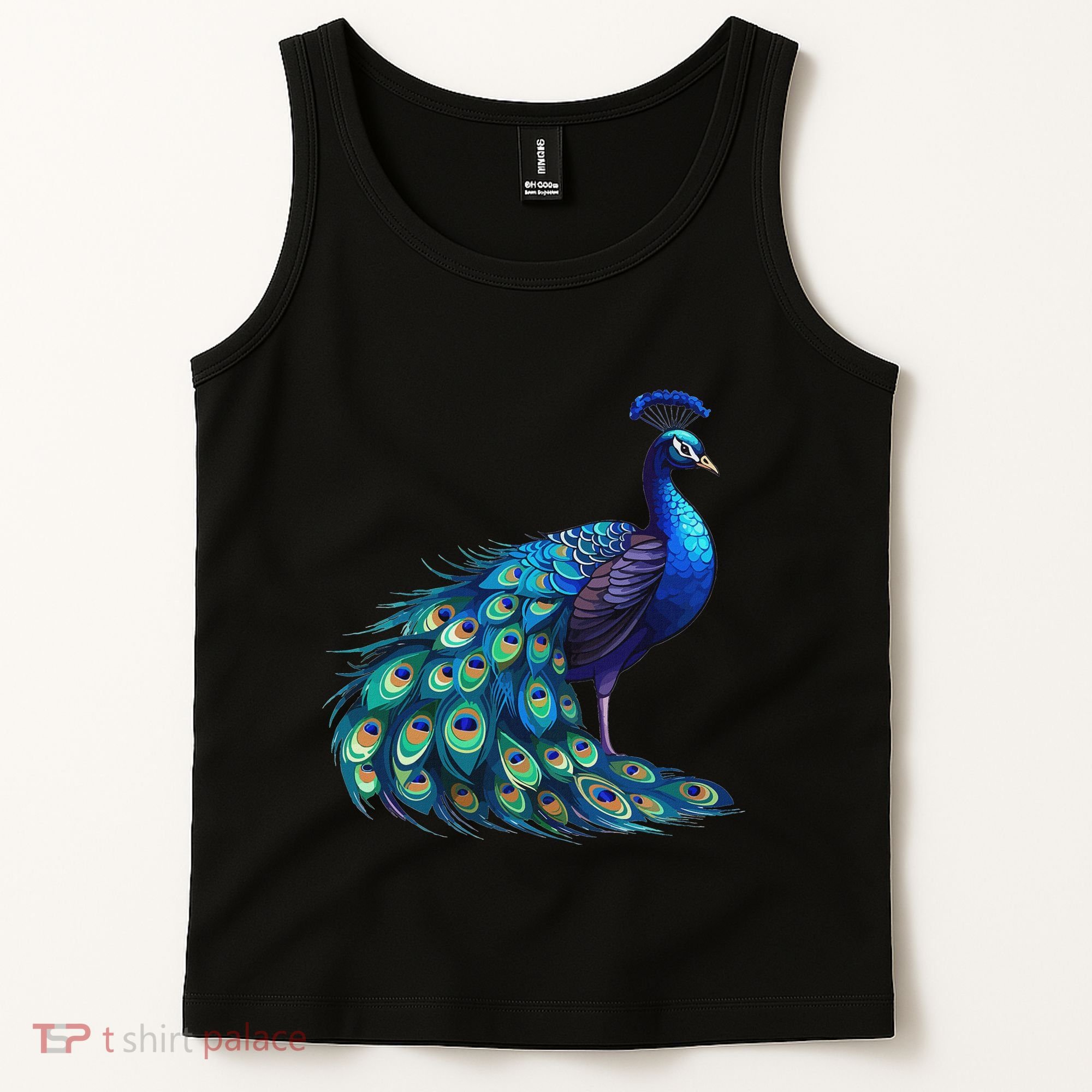 Beautiful Blue Peacock Teal Feathers Bird Lover Women Tank Top