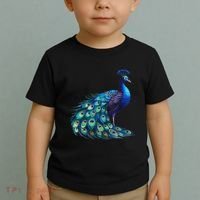 Beautiful Blue Peacock Teal Feathers Bird Lover Women Toddler T-Shirt thumb 2