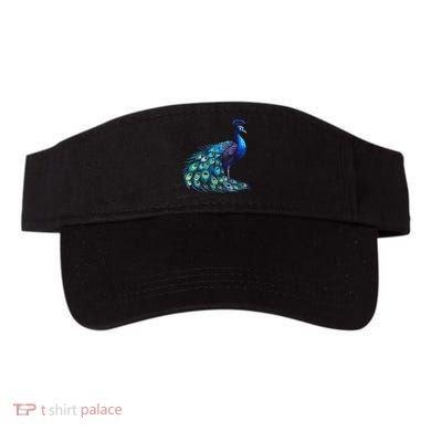 Beautiful Blue Peacock Teal Feathers Bird Lover Women Visor