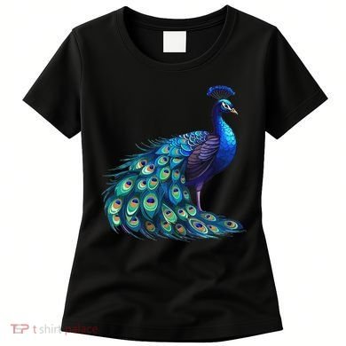 Beautiful Blue Peacock Teal Feathers Bird Lover Women Women's T-Shirt