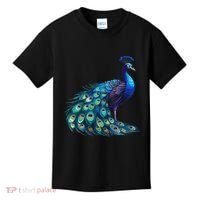 Beautiful Blue Peacock Teal Feathers Bird Lover Women Kids T-Shirt thumb 0