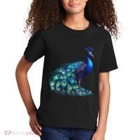 Beautiful Blue Peacock Teal Feathers Bird Lover Women Kids T-Shirt thumb 2