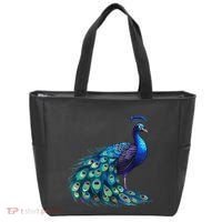 Beautiful Blue Peacock Teal Feathers Bird Lover Women Tote Bag thumb 0