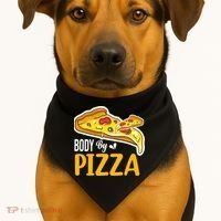 Body By Pizza Graphic Plus Size Shirt For Girl Boy USA-Made Doggie Bandana thumb 1
