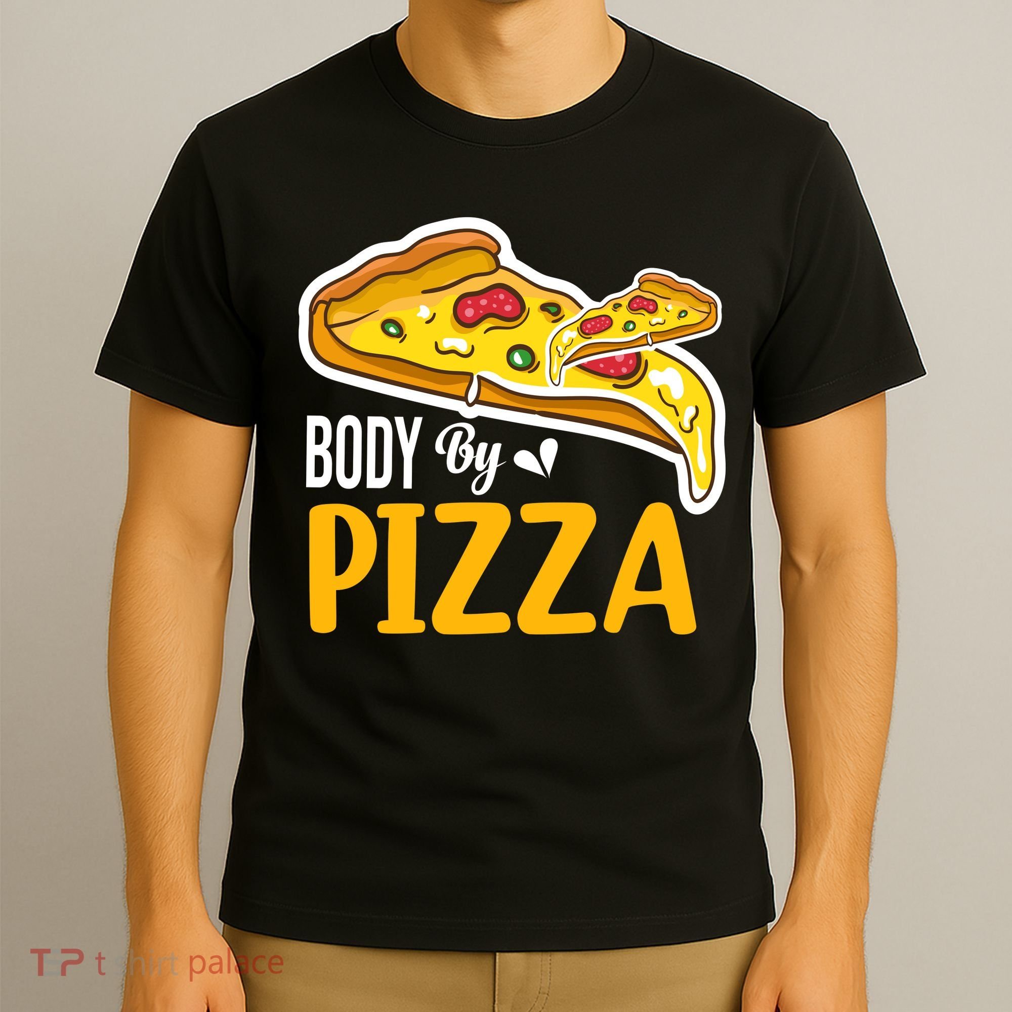 Body By Pizza Graphic Plus Size Shirt For Girl Boy T-Shirt