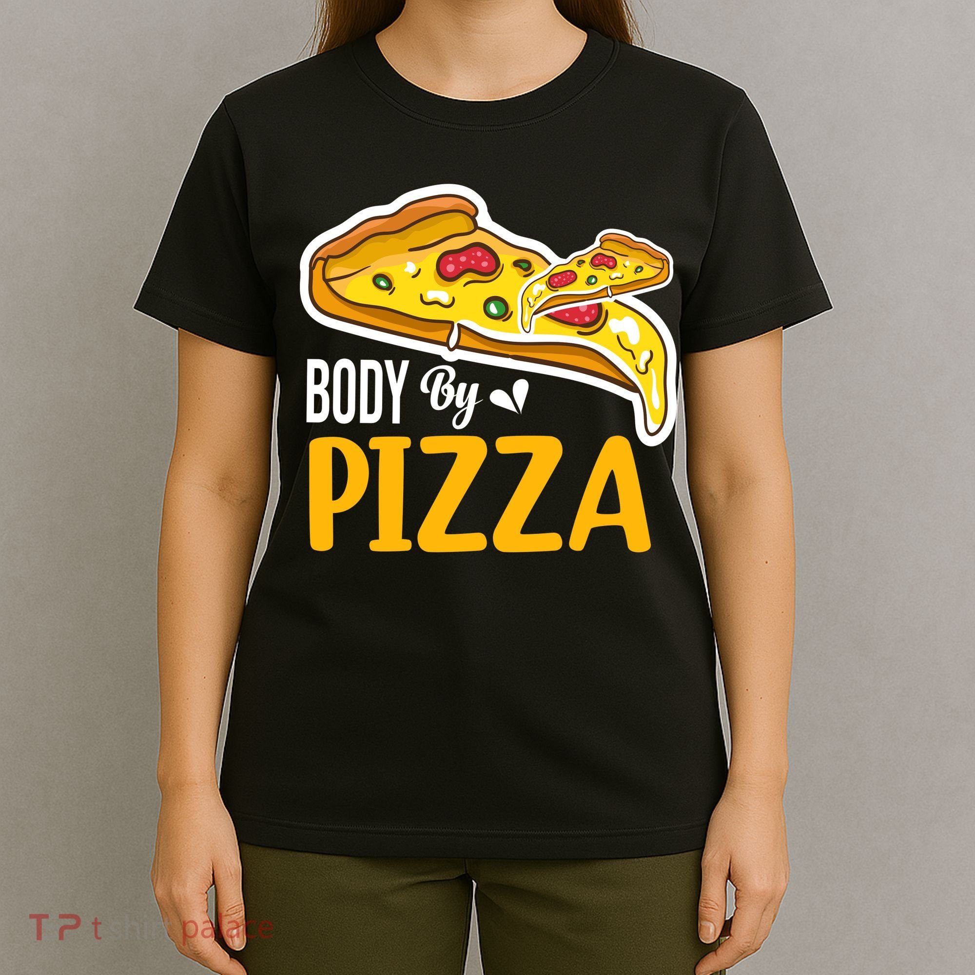 Body By Pizza Graphic Plus Size Shirt For Girl Boy T-Shirt