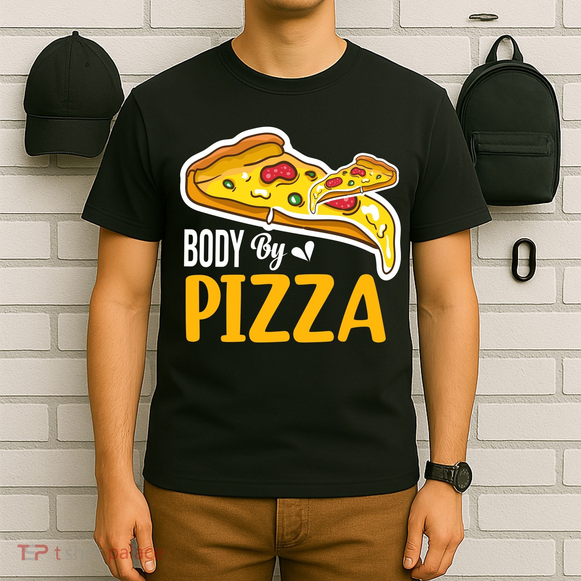 Body By Pizza Graphic Plus Size Shirt For Girl Boy T-Shirt